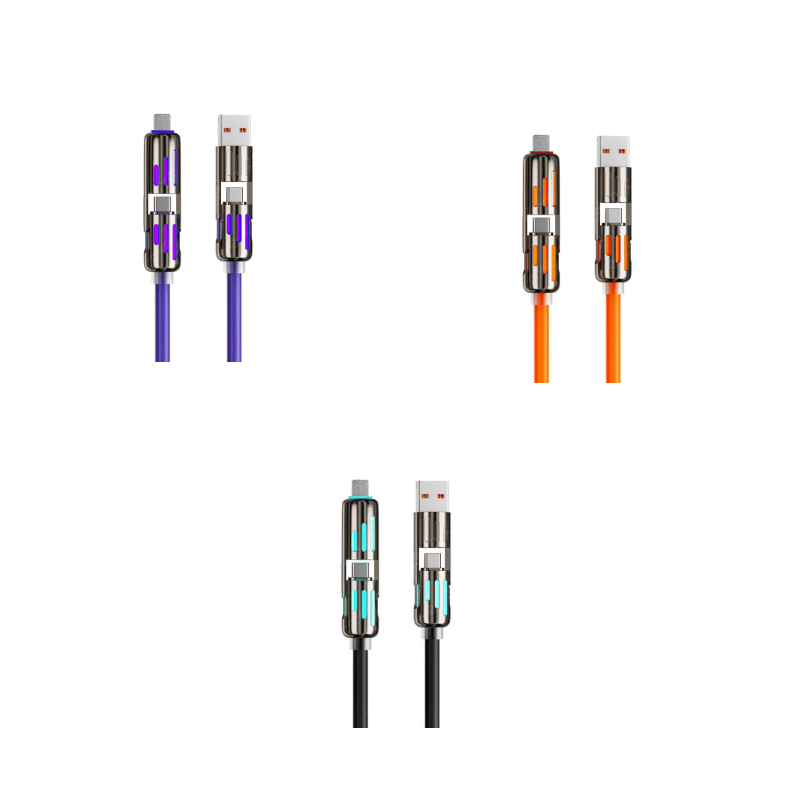 ⚡4-in-1 USB Charging Cable mFish fast charging - Data cable box gifted
