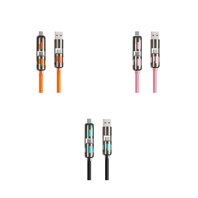 ⚡4-in-1 USB Charging Cable mFish fast charging - Data cable box gifted