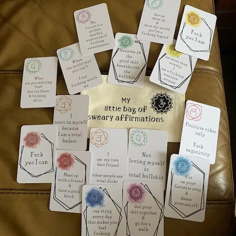đFunny Affirmation Card Gift Made with Coated Paper(set of 16pcs)