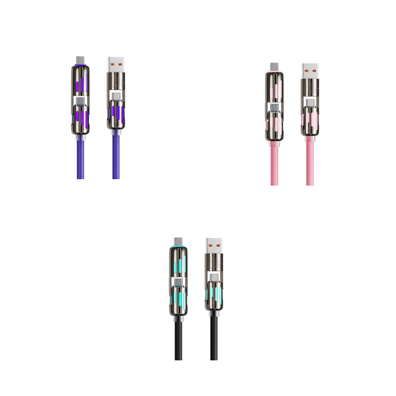 ⚡4-in-1 USB Charging Cable mFish fast charging - Data cable box gifted