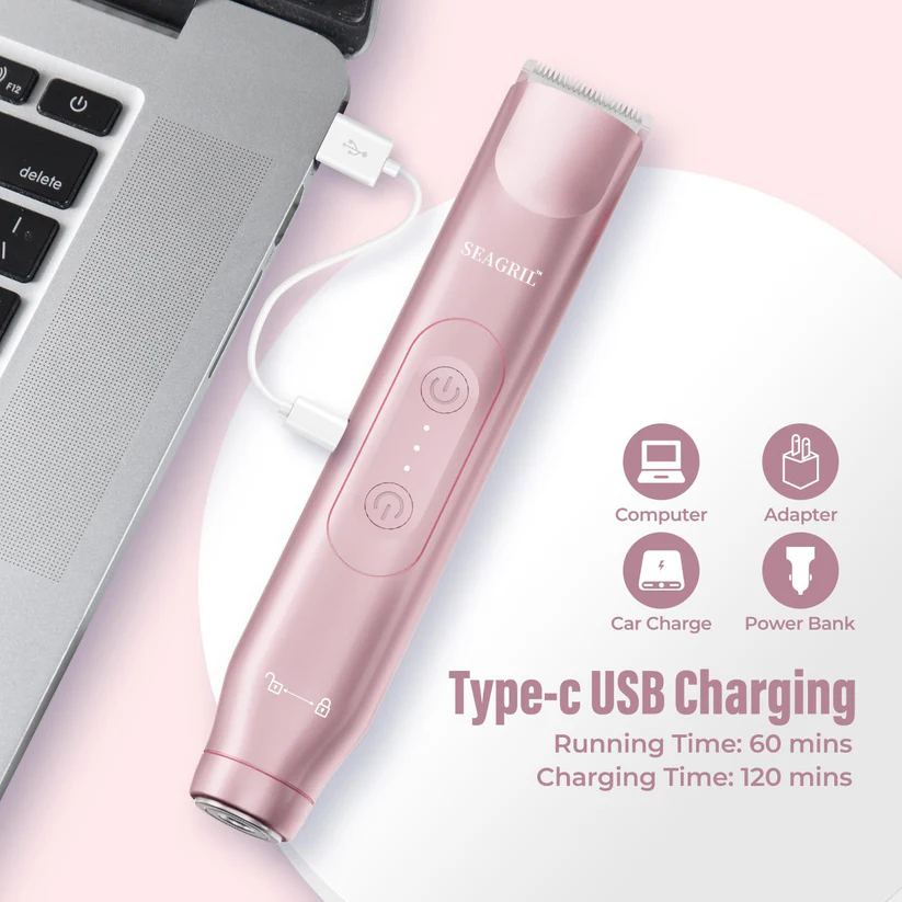 💜 LAST DAY PROMOTION - 50%OFF💜Bikini Trimmer and Shaver Kit for Women - 2-in-1 Wet/Dry Electric Body Hair Trimmer