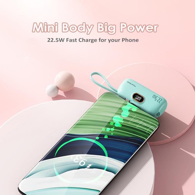 🔥5000mAh Mini Portable Charger Power Bank for phone