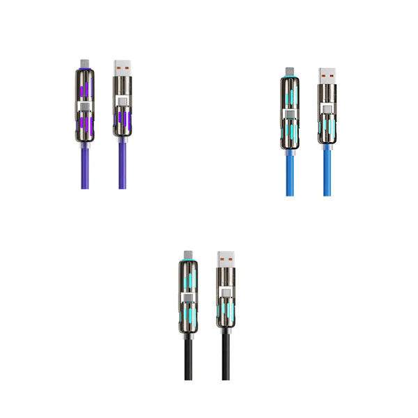 ⚡4-in-1 USB Charging Cable mFish fast charging - Data cable box gifted