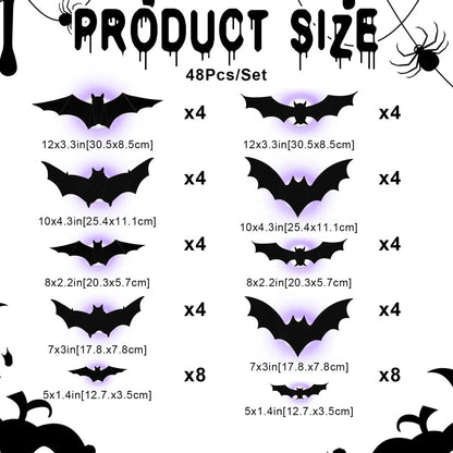 🦇Halloween 3D Lighted Bats