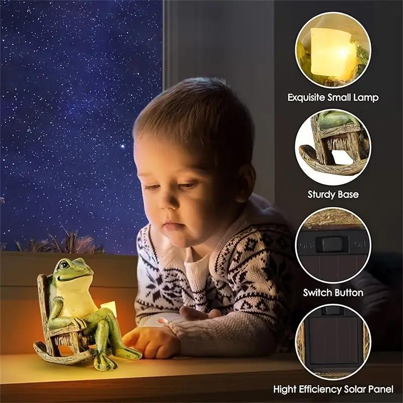 Solar Powered Mini Frog Garden Statue