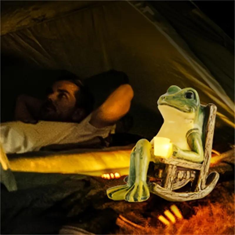 Solar Powered Mini Frog Garden Statue