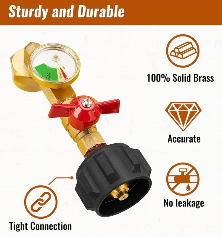 💥 Top-Rated Propane Refill Elbow Adapter with Tank Gauge