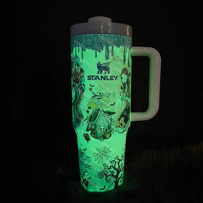 🎁 The Ultimate Halloween Gift: Sally x Jack Skellington 40oz Tumbler 💀✨