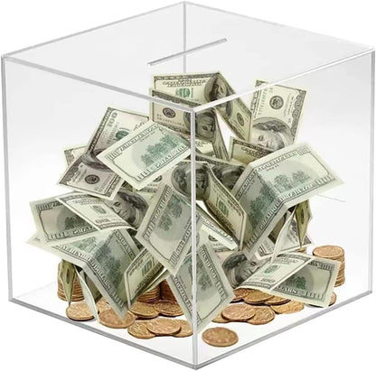 Unopenable Transparent Acrylic Piggy Bank