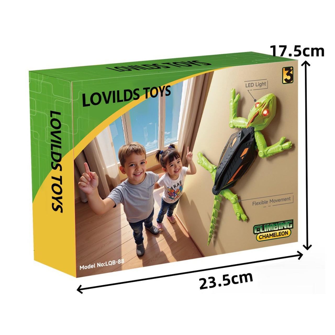 ⏳Ends in 3 hrs 🎄❗❗ Exclusive Christmas Deal!  LOVILDS Wall Crawler Gecko - LED RC Toy for Indoor Family Fun & Prank Gifts