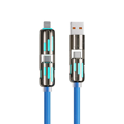 ⚡4-in-1 USB Charging Cable mFish fast charging - Data cable box gifted