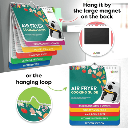 Guide de cuisine magnétique pour friteuse à air