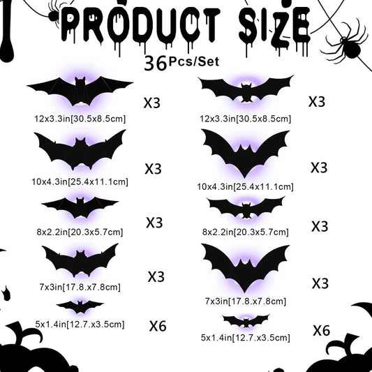 🦇Halloween 3D Lighted Bats