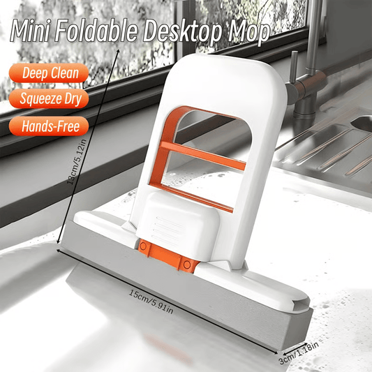 🧼Mini Foldable Desktop Mop –  Mop for Wet & Dry