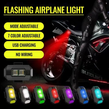 🔥Letzter-Tag-Aktion🔥 7-farbige LED-Flugzeug-Blitzlichter und USB-Aufladung.