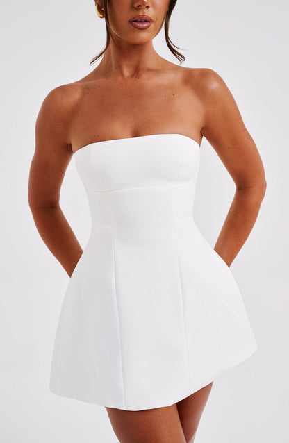Asha Mini Dress - Ivory (60% OFF CLEARANCE SALE)