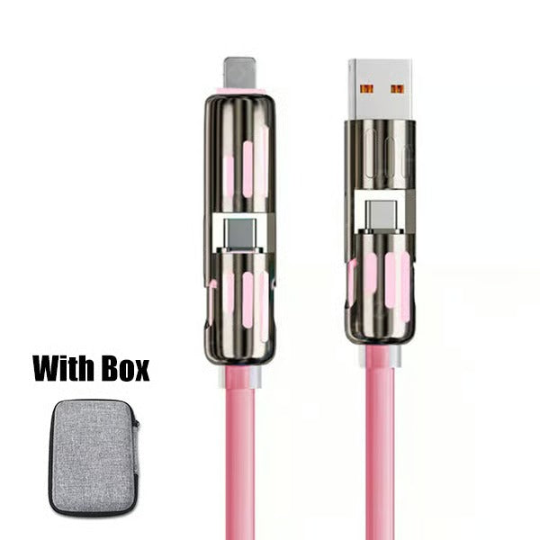 ⚡4-in-1 USB Charging Cable mFish fast charging - Data cable box gifted