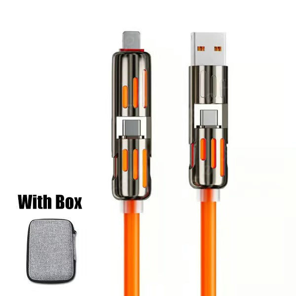 ⚡4-in-1 USB Charging Cable mFish fast charging - Data cable box gifted